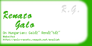 renato galo business card